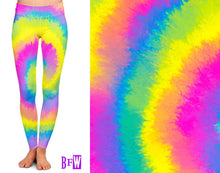 Load image into Gallery viewer, Neon Spiral Pocket Leggings