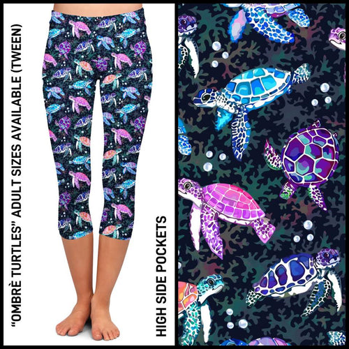 Ombre Turtles Pocket Capris