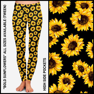 Bold Sunflower Pocket Leggings