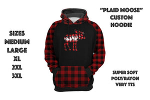 Plaid Moose Hoody