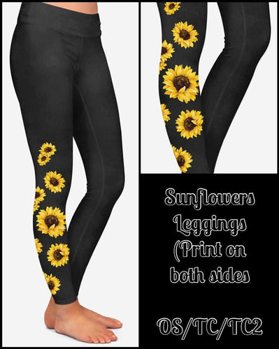 Sunflowers (leg print) Leggings