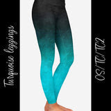 Turquoise Ombre Leggings