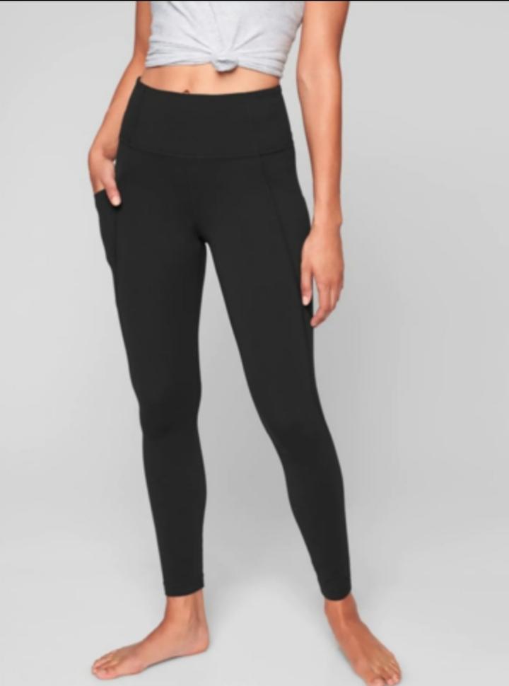 Solid Black Pocket Leggings