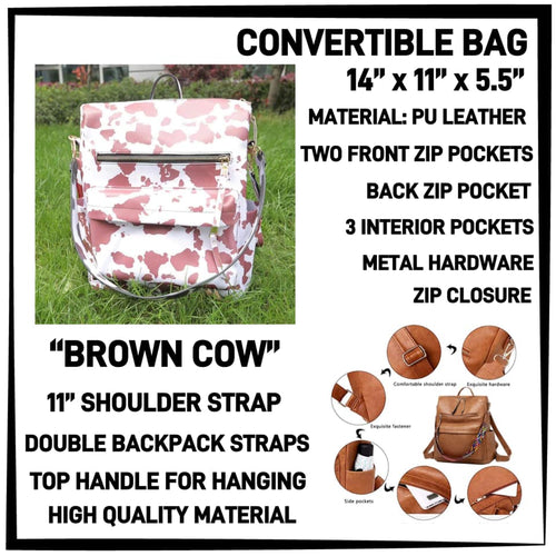 Brown Cow Convertible Bag