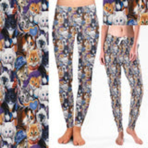 Cat Collage Pocket Leggings