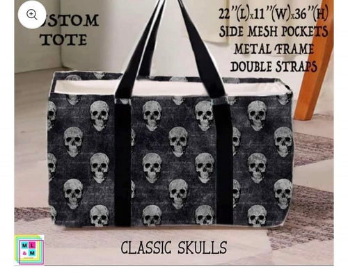 Classic Skulls Collapsible Tote