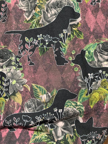 Floral Dogs Leggings