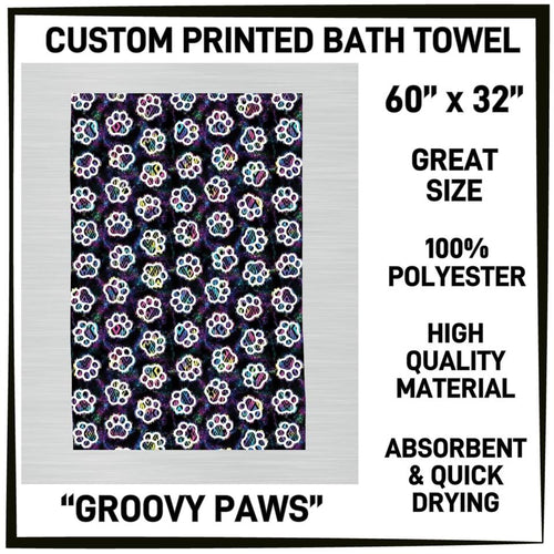 Groovy Paws Beach Towel