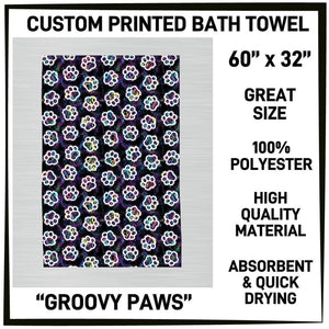 Groovy Paws Beach Towel