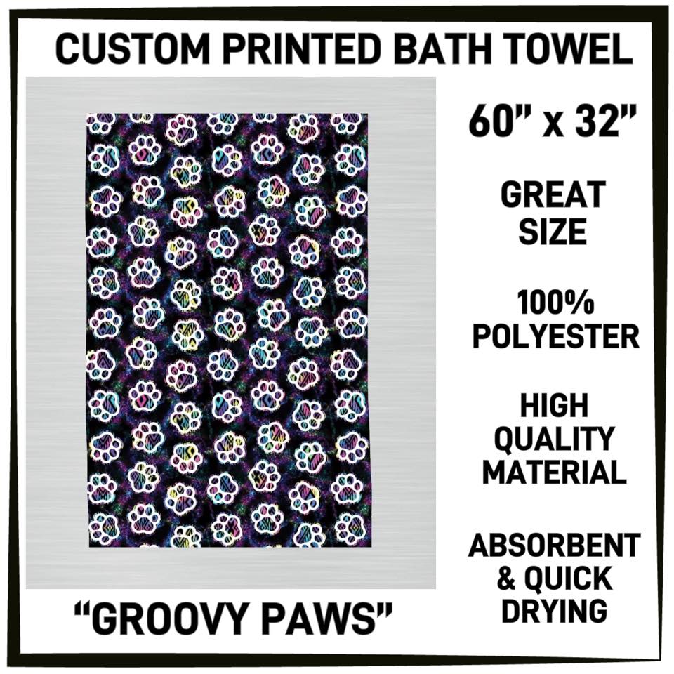 Groovy Paws Beach Towel