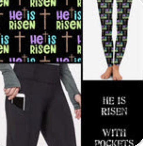 He Is Risen Sporty Pocket Leggings