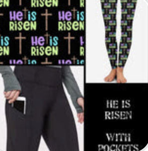 He Is Risen Sporty Pocket Leggings