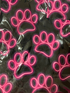 Pink Neon Paws Pocket Capris