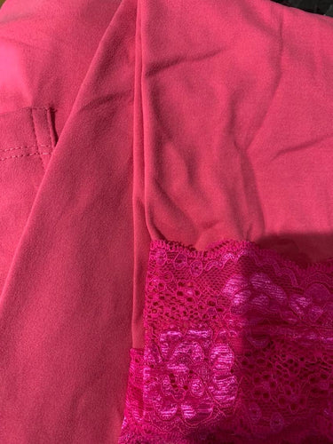 Pink w/ Lace Pocket Capris