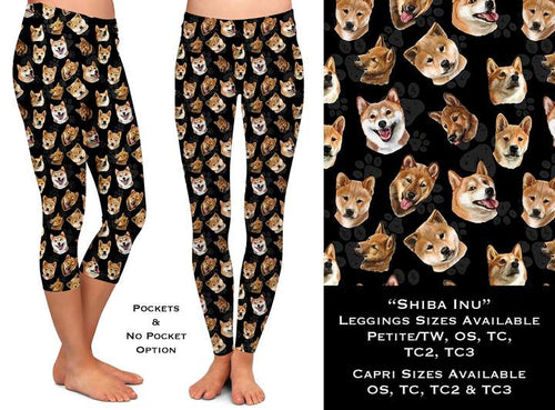 Shiba Inu Pocket Leggings