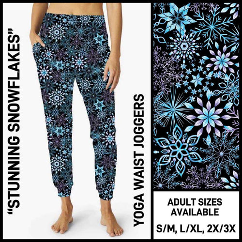 Stunning Snowflakes YOGA WAIST Custom Joggers